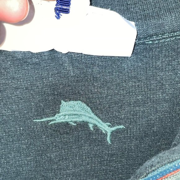 Tommy Bahama Reversible Pullover Sweater Men's 2XL Green Cotton Blend 1/4 Zip - Picture 4 of 10